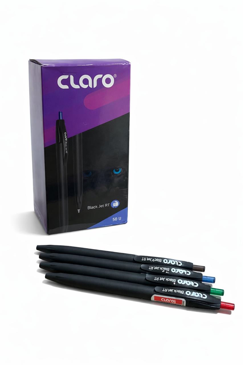 STYLO A BILLE BLACK JET VERT RT CLARO 50 PCS