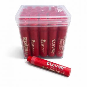 PAQUET DE 24 RECHARGES MARQUEUR TABLEAU CLEVER ROUGE 800M