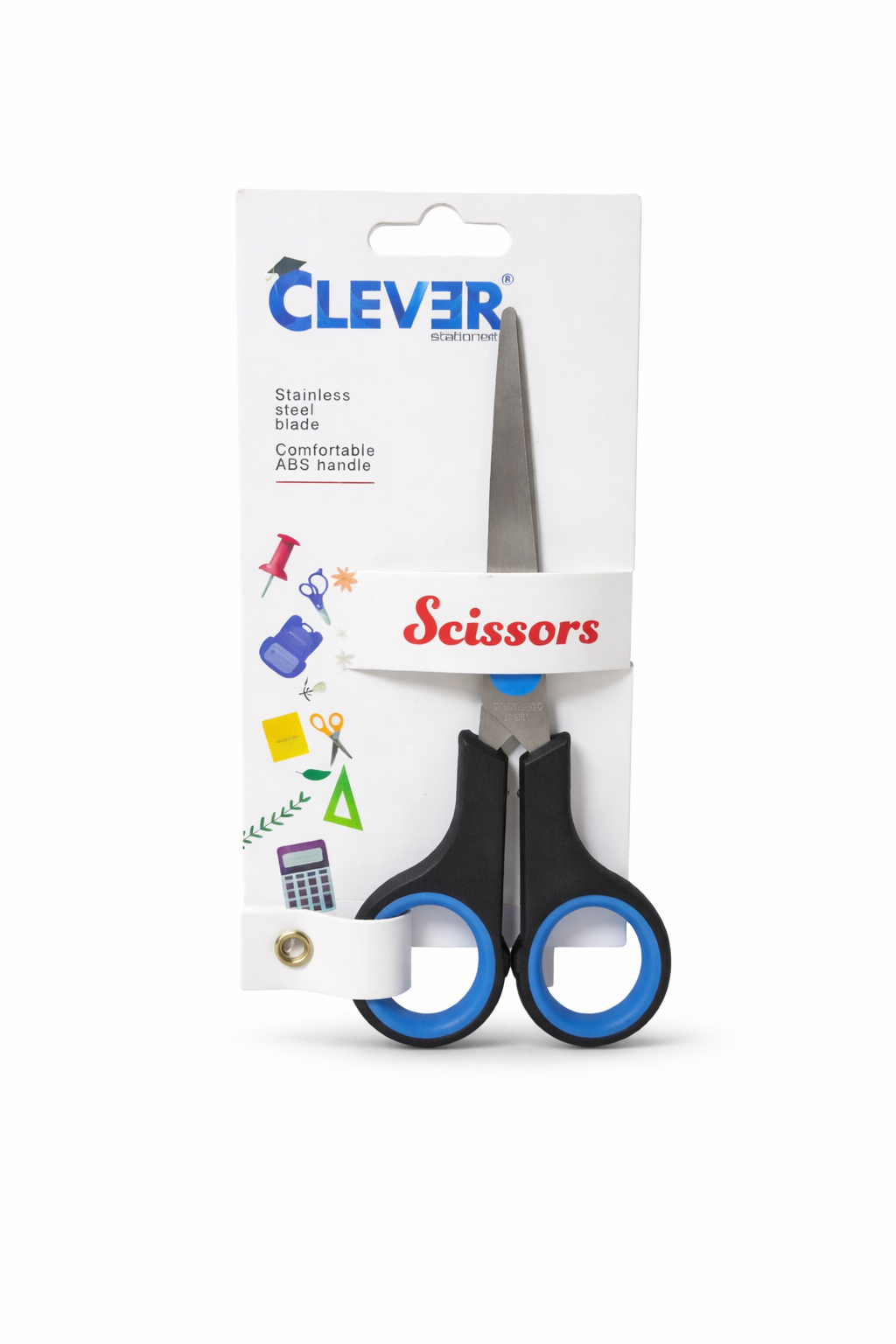 CISEAU BUREAU CLEVER PM 14CM Noir & Bleu