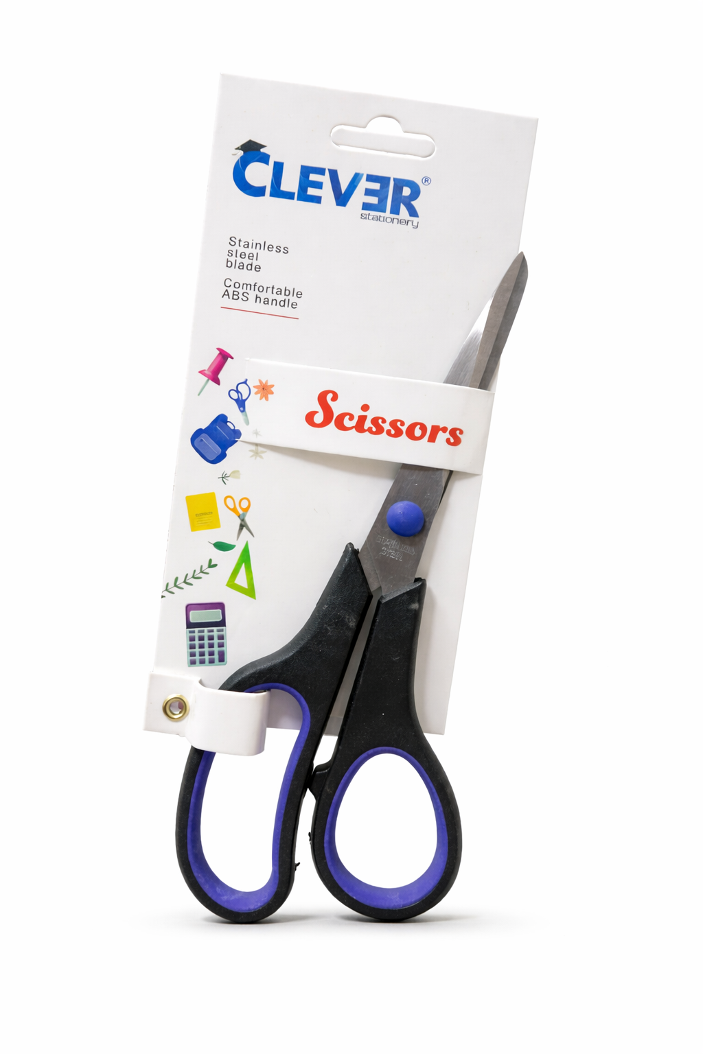 CISEAU BUREAU CLEVER 20CM NOIR & Bleu