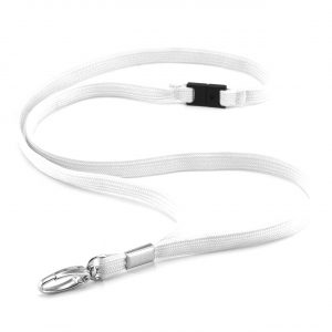 CORDON DE BADGE 10MM BLANC