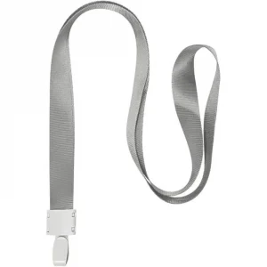 CORDON DE BADGE 10MM GRIS