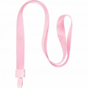 CORDON DE BADGE 10MM ROSE