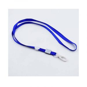 CORDON DE BADGE 15MM BLEU