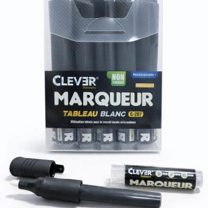 Marqueur Tableau Rechargeable 400M NOIR CLEVER