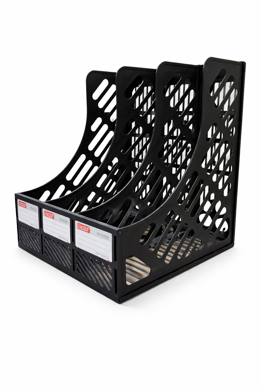 PORTE REVUE EN PLASTIQUE 3 TIERS A618 - NOIR