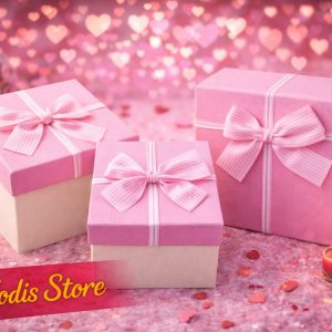 BOX CADEAU ROSE & BLANC 3 PCS