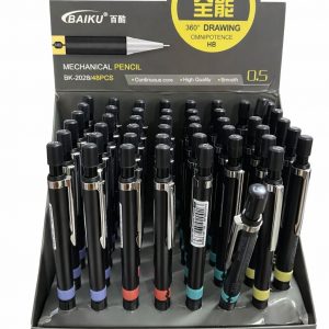 PAQUET PORTE MINE 48 PCS BAIKU 0.5MM AVEC GOMME BK-2028