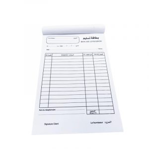 CARNET BON DE LIVRAISON SIMPLE 25F