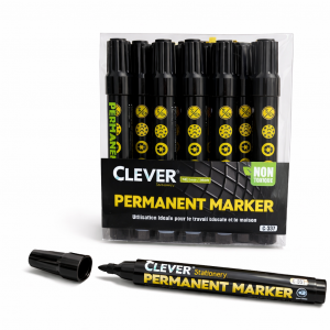 MARQUEUR PERMANENT CLEVER NOIR C-557