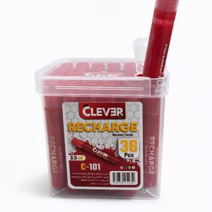 PAQUET DE 36 RECHARGES MARQUEUR TABLEAU CLEVER ROUGE 400M