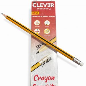 CRAYON NOIR AVEC GOMME CLEVER CL1005