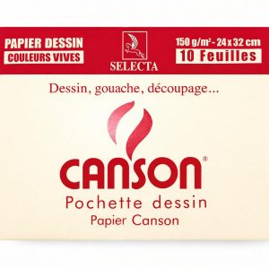 POCHETTE CANSON COULEUR 10F 150G SELECTA
