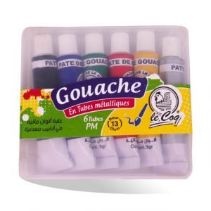 GOUACHE CRISTAL DE 6 COULEUR LE COQ
