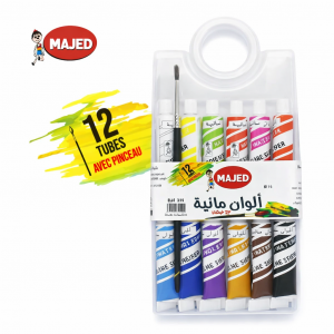 GOUACHE DE 12 TUBES MAJED