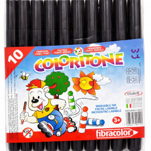 POCHETTE MARQUEUR PERMANENT DE 10 WATERCOLOR HI-TEXT NOIR