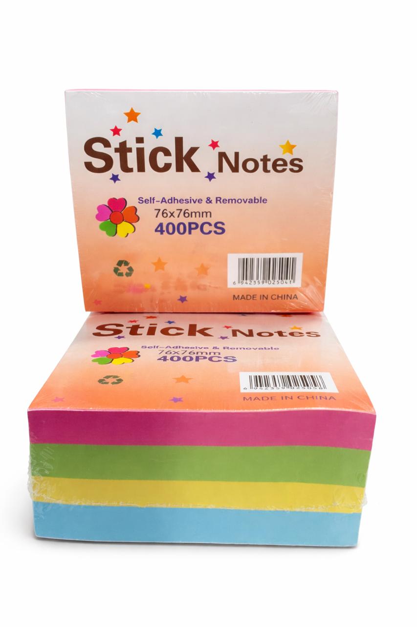 STICK NOTE 4 COULEURS 76*76 400F