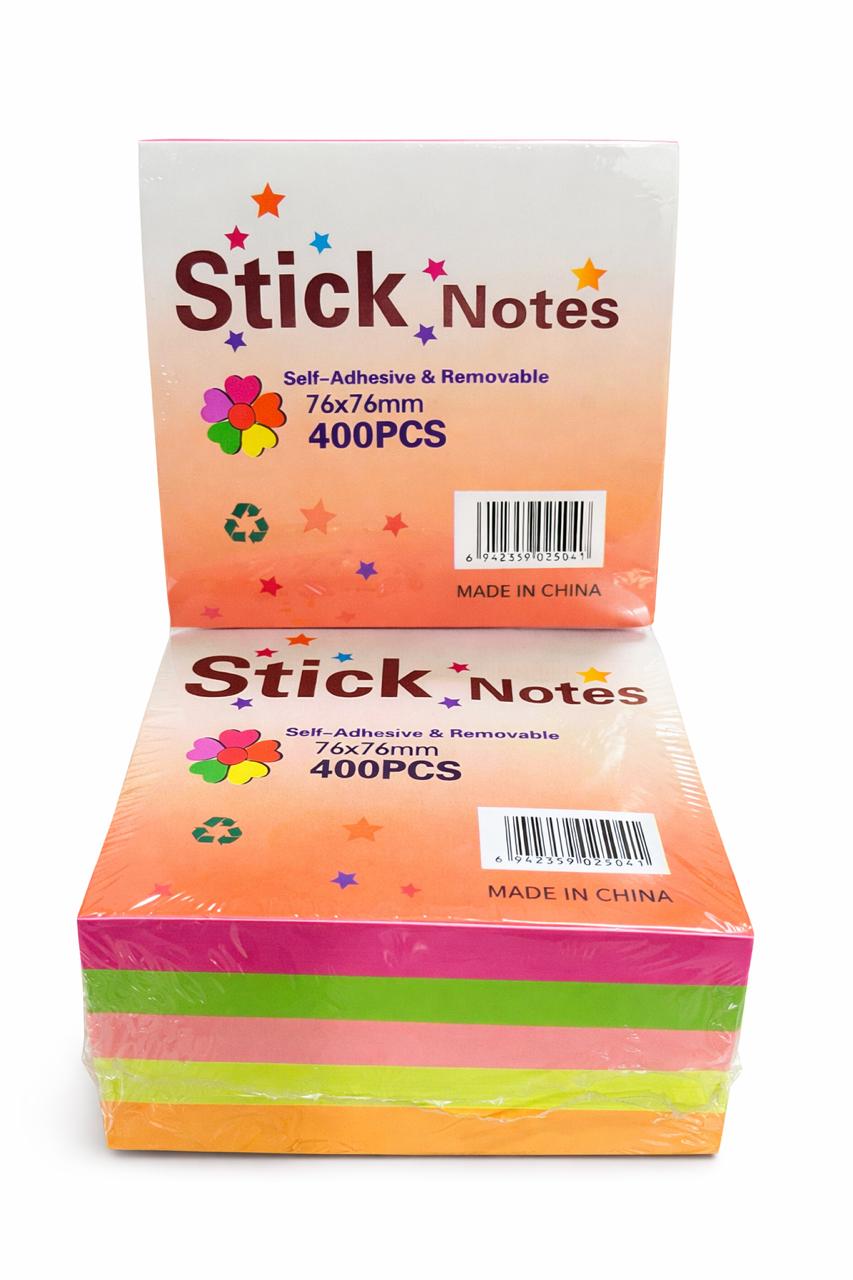STICK NOTE 5 COULEUR 76*76 400F
