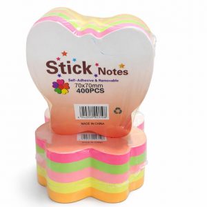 STICK NOTE POMME 5 COULEURS 70*70 400F