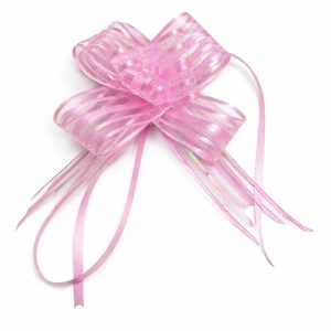Ruban de fleurs rose claire PM " tire fleur cadeaux"