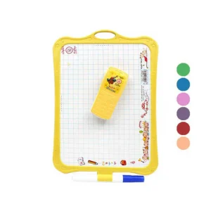 ARDOISE LE COQ DOUBLE FACE AVEC 2 ACCESSOIRES – COULEURS ASSOORTIS
